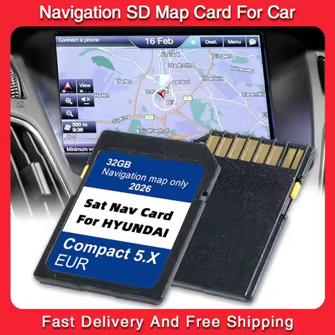 32GB Sat Nav GEN5 Navigation Maps EU UK Update 2026 SD Memory Card for Hyundai Compact 5.X i10 i20 i