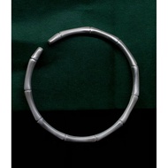 Sipping Little Black House Sterling Silver 999.9 Thousand Foot Silver Bracelet Bamboo Bracelet Simpl