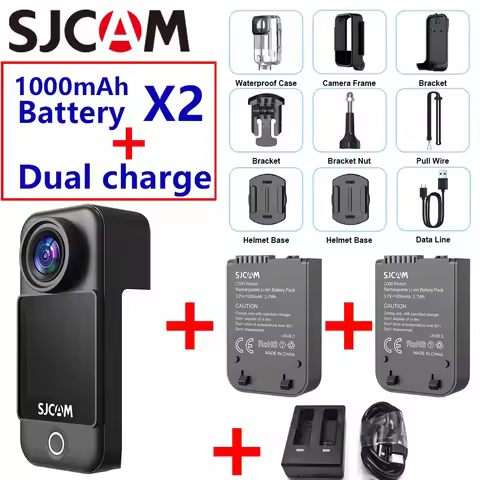 SJCAM C300 Pocket Dual Battery Charge 4K Action Camera Long Battery Life Video 30M Waterproof 2.4G 5