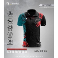 ✿♙☍Felt Fleet Collar Tee 5518 5519 5520 5521 5522 Baju Jersi Badminton