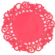 1PC Hollow Lace Flower Design Round Silicone Table Cups Coaster Heat Resistant Pads
