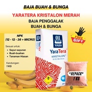 Baja Buah Baja Bunga Yaratera Kristalon Baja Yara Merah NPK 12 12 36 Baja Buah Repack Baja Bunga Rep