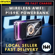 Authentic Wireless Awei P159K 10000mAh Magnetic Powerbank and Slim Portable Awei P131K with Build-In