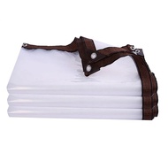 【Tropik】COD ผ้าใบกันแดดกันฝน 2x3x4x5x6m สีขาวใส หนาทนต่อการสึกหรอ ผ้าใบกันฝน