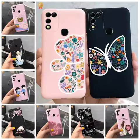 For Infinix Hot 11 2022 Play 11Play 4G Case Black Silicone Back Cover For Infinix Hot11 Hot 11 2022 