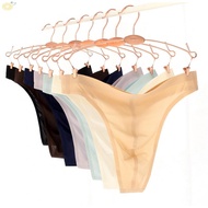 Mens Underwears Thong Bikini Daily G-string Ice Silk Low Waist Panties