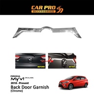 HC Cargo Perodua Myvi 2018 - 2025 Back Door Garnish Accessories - Stainless Steel