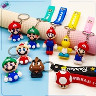 Super Mario Mario Cute rubber keychain Mario games peripheral 3D pendant Birthday Party Gift Prize