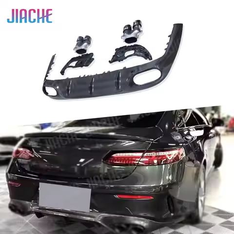 JIACHE Carbon Fiber Rear Lip Diffuser Spoiler Exhaust For Mercedes Benz E-Class C238 E53 For AMG 201