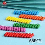 Sharprepublic 66x Board Games Pawns,Multicolor Game Pawns,Game Supplies,Human Shaped