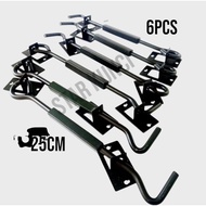 1 dozen window wind rights, door hangers, window retainers, black box 8 inch, 20cm, total 6 pcs and 