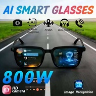 4K AI Smart Glasses Men Chat GPT 800MP Camera Bluetooth Call AI Translation Voice Assistant Control