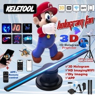 3d LED WiFi hologram fan hologram projector 3D Holographic Display 356 Lamp Beads Naked Eye Air Imag