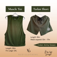 TERNO OVERSIZED MUSCLE TEE + TASLAN SHORT