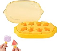 RErom Popsicles Molds, Popsicle Molds for Kids Baby Cute Shapes Silicone Popsicle Molds BPA Free Reusable Ice Cream Mold Popsicle Maker Homemade DIY (Yellow)