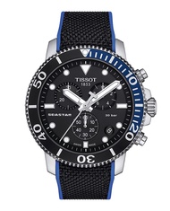 Tissot Seastar 1000 Chronograph ทิสโซต์ ซีสตาร์ 1000 สีดำ  น้ำเงิน T1204171705103 นาฬิกาผู้ชาย