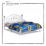 Simple Metal Queen Bed Frame | Katil Besi Queen Size |  Queen Bed Frame | Katil Besi Queen | Katil Q