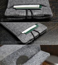 【Seepoo總代】2免運 拉繩款 LG V60 ThinQ 6.8吋 羊毛氈套 手機殼 白灰 手機袋 保護套