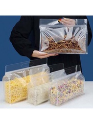 10入組透明食品收納袋，零食糖果包裝袋，可重複使用密封袋，適用於冰箱和冷凍庫