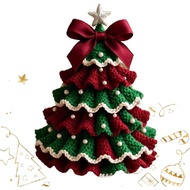 DIY Crochet Christmas Tree Kit,Handmade Holiday Decoration Set, Beginner Crochet DIY Christmas Tree 
