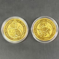 自選  1盎司 英國都鐸王室神獸金幣  2023年 蒲福氏羊 2022年 英格蘭獅王 The Royal Tudor Beasts 2022 Lion of England 2023 Yale Beaufort 1oz Gold Bullion Coin
