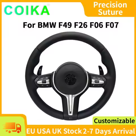 Factory Price M Sport Leather Steering Wheel For BMW M5 F10 F11 F06 F07 F12 F13 F01 F02 With Paddle 