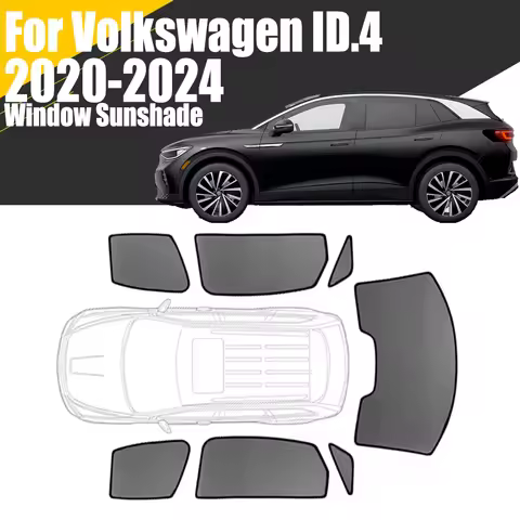 Custom Magnetic Car Window Sunshade For Volkswagen ID.4 ID4 2020 - 2024 Curtain Mesh Front Windshiel