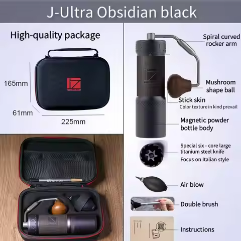 [In Stock] 1Zpresso J-Ultra Hand Grinder: Precision Silver Burr for Espresso & Filter Coffee, Super 