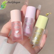 DUCKIHOGAN Lip Oil, Moisturizes Glass Lipstick, Lip Care Serum Big Brush Head Non-sticky Fragrance L