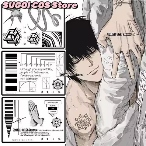 Nagumo Yoichi Anime Sakamoto Days Cosplay Costume Tattoo Sticker {SUGOI COS}Hand, Back, Leg Tatoos H