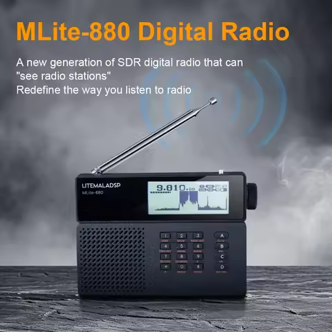 New Upgraded MLite-880 Malahit SDR Receiver Malahiteam DSP Radio SSB/AM/FM RDS Portable Full Band Ra