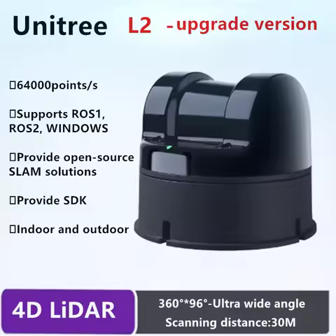 New Unitree L2 Bionic 4D LiDAR sensor 3D Scanner 360° TOF Performance improvement For Robot Navigati