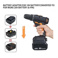 【GTTR】Battery Converter Adapter 6-pin Battery Adapter For Worx Tools Compatibilityready stock