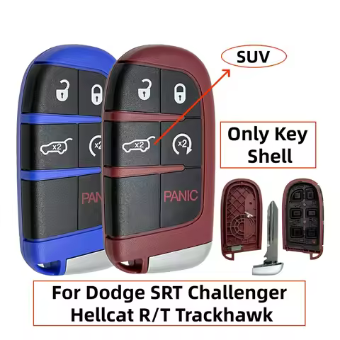5 Buttons Replacement Key Shell For Dodge SRT Challenger Hellcat Redeye Widebody R/T Scat Pack 392 H
