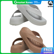 Crocs | รองเทาแตะแบบสวม Getaway Platform Flip / รองเทาผหญงเสรมสนพนหนา รน 209410-1FT สเทา 209410-2Q9 