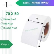 ONELABEL Thermal Sticker Label 70 X 50 ~ 70X50 contents 400
