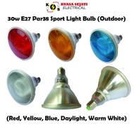 30w E27 Par38 Energy Saving Sport Light Bulb (Red, Yellow, Blue, Daylight, Warm White)