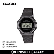 Casio Digital Stainless Steel Mesh Watch (A171WEMB-1A)