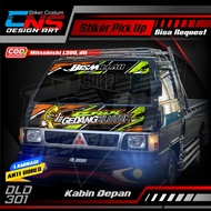 Stiker Decal 1 Set Kabin Depan + Kaca Depan GEDANG KLUTUK All Pick Up L300 Futura Carry  T120ss New 