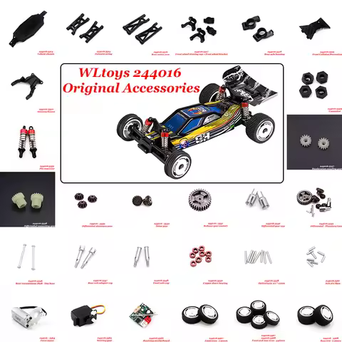 1/24 WLtoys 244016 Original Parts ESC/Tires/Diffusors/Motors/Actuators/Turning Cups/Shocks/Gear Bear