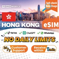 [Yoho] Get Your Hong Kong eSIM in Just 1 Min! No Speed Reduction | 3-30 Days, 3-20GB | Yoho Mobile O