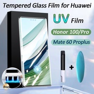 UV Tempered Glass Film for Huawei Honor 100 90 80 Pro/P60 P50 P40 Pro Plus/Mate 60 Proplus Full Glue Curved Cover Screen Protector