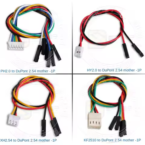 5Pcs SH1.0mm/1.25/GH1.25/1.5/PH2.0mm/HY2.0/2510/XH2.54mm To DuPont Wire 2.54 2-6P Cable Male female 