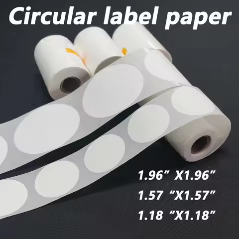 50mm/1.96' Circle Sticker Labels for Phomemo M110/M120/M220/M200 Printers,1.18' Adhesive Round Label