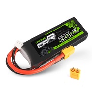 OVONIC 2s Lipo Battery 50C 2200mAh 7.4V Lipo Battery with XT60+TRX Connector for RC Car Truck Boat A