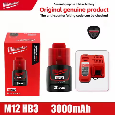 Milwaukee original 12V 3.0Ah tool battery, paper box packaged M12B3 rechargeable lithium battery, po