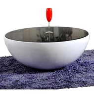 Tempered Glass Tianbang Fashion Unique Glass Steel White Combination Black Creative Living Room Furn