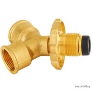 searchddsg Triple Gas Canister Adapter Liquefied Gas Regulator Brass Material Three-way Adapter Shunt Connector for Inte