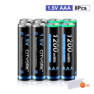 แบตเตอรี่ลิเธียมไอออนแบบชาร์จไฟได้ AAA 1.5V CITYORK 1200mWh แบตเตอรี่ลิเธียม AAA 3A