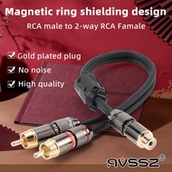 AVSSZ RCA Famale to RCA Male Audio Cable RCA 1 to 2 Connection Cable
